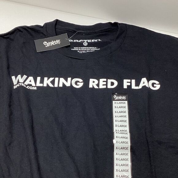 Walking Red Flag T-Shirt Angels In Strip Club T-Shirt Spencers Graphic T XL NWT - Picture 5 of 9